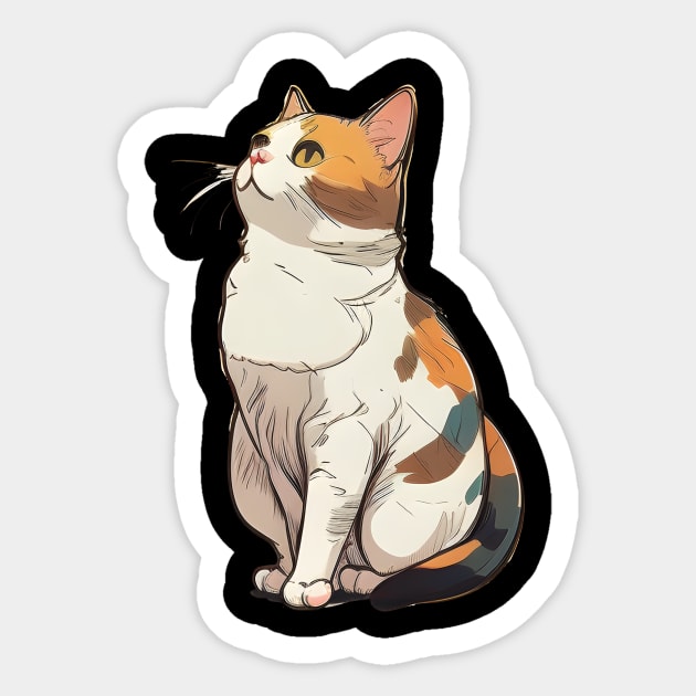 Cat Cute Thinking - I Love My Funny Cat Sticker by dashawncannonuzf